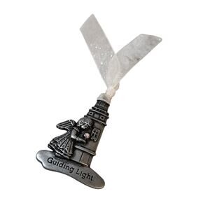 Gloria Duchin Ornament Pewter Christmas “Guiding Light” Lighthouse Memorial
